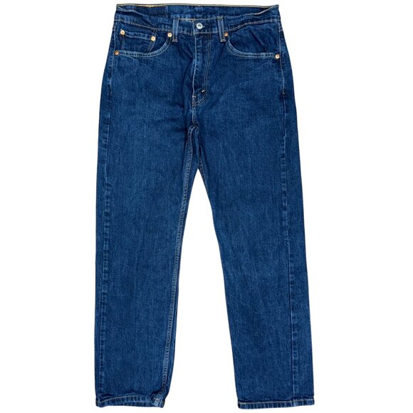 EUC Men's LEVI'S 505™ Regular Fit Straight Leg Dark Wash Jeans | Size 32 X 30 - Picture 5 of 12